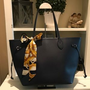 💯 Authentic Louis Vuitton Neverfull Epi Indigo